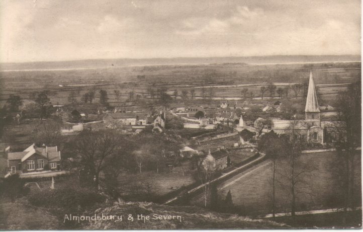 View of Almonsbury village and Severn pre 1930