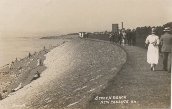 1926 view of sea wall - Click on picture for 2004 view