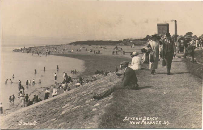 1922 view of sea wall - Click on picture for 2004 view